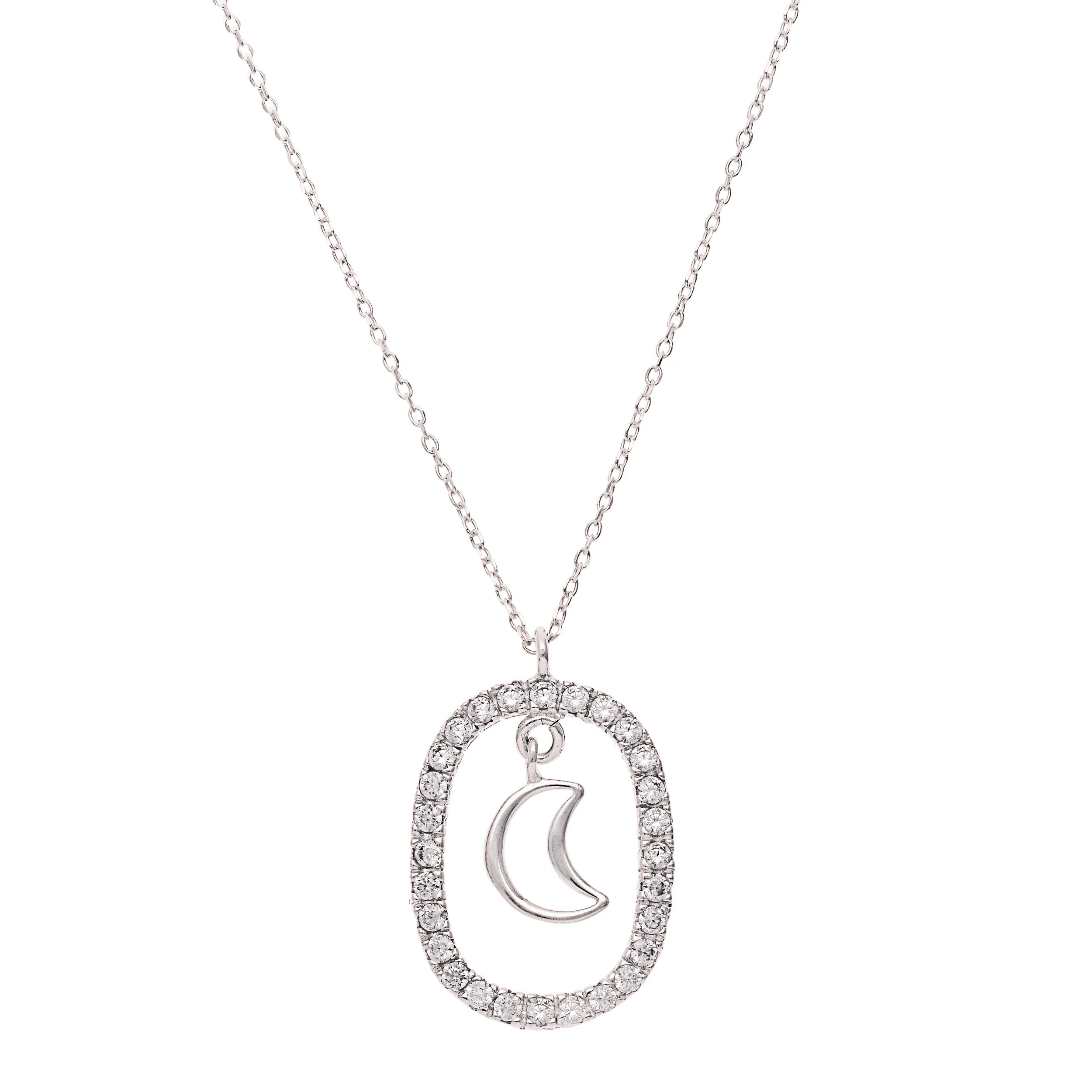 Collar Circonitas blancas y Luna