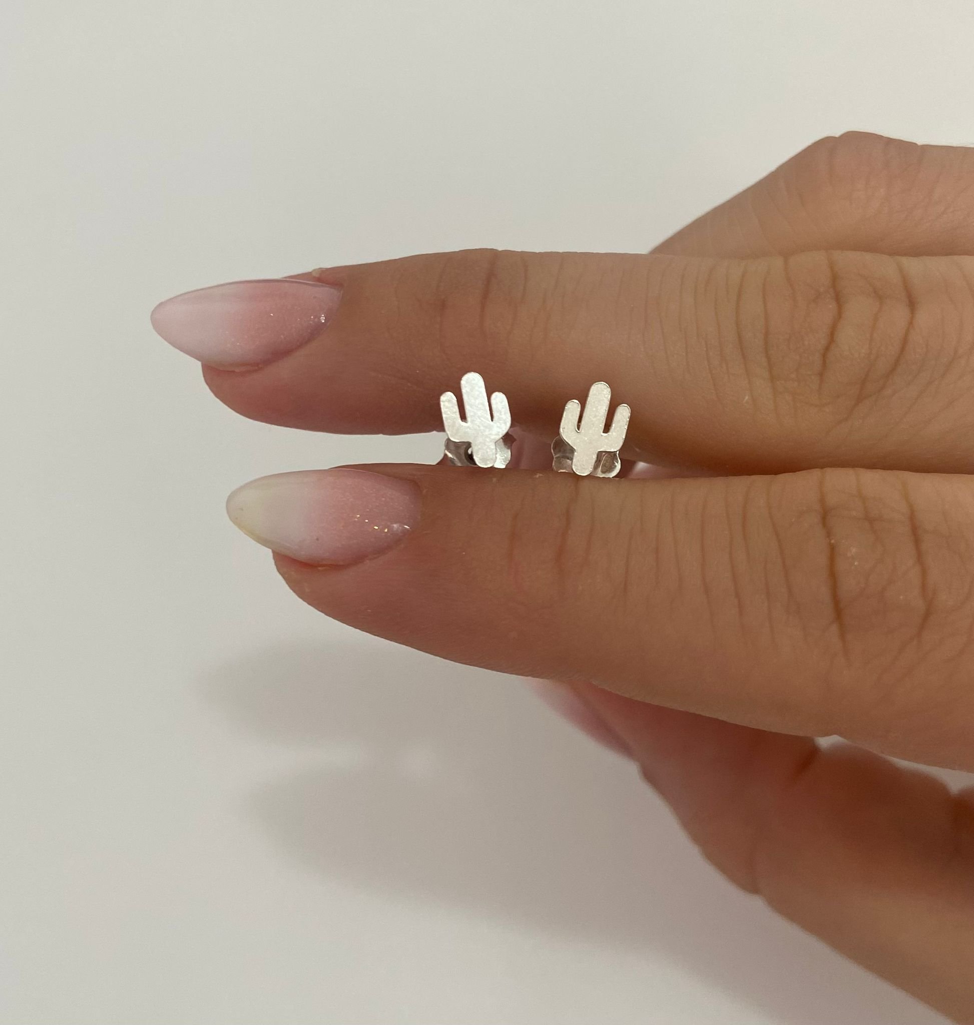 PENDIENTE MINI CACTUS PLATA