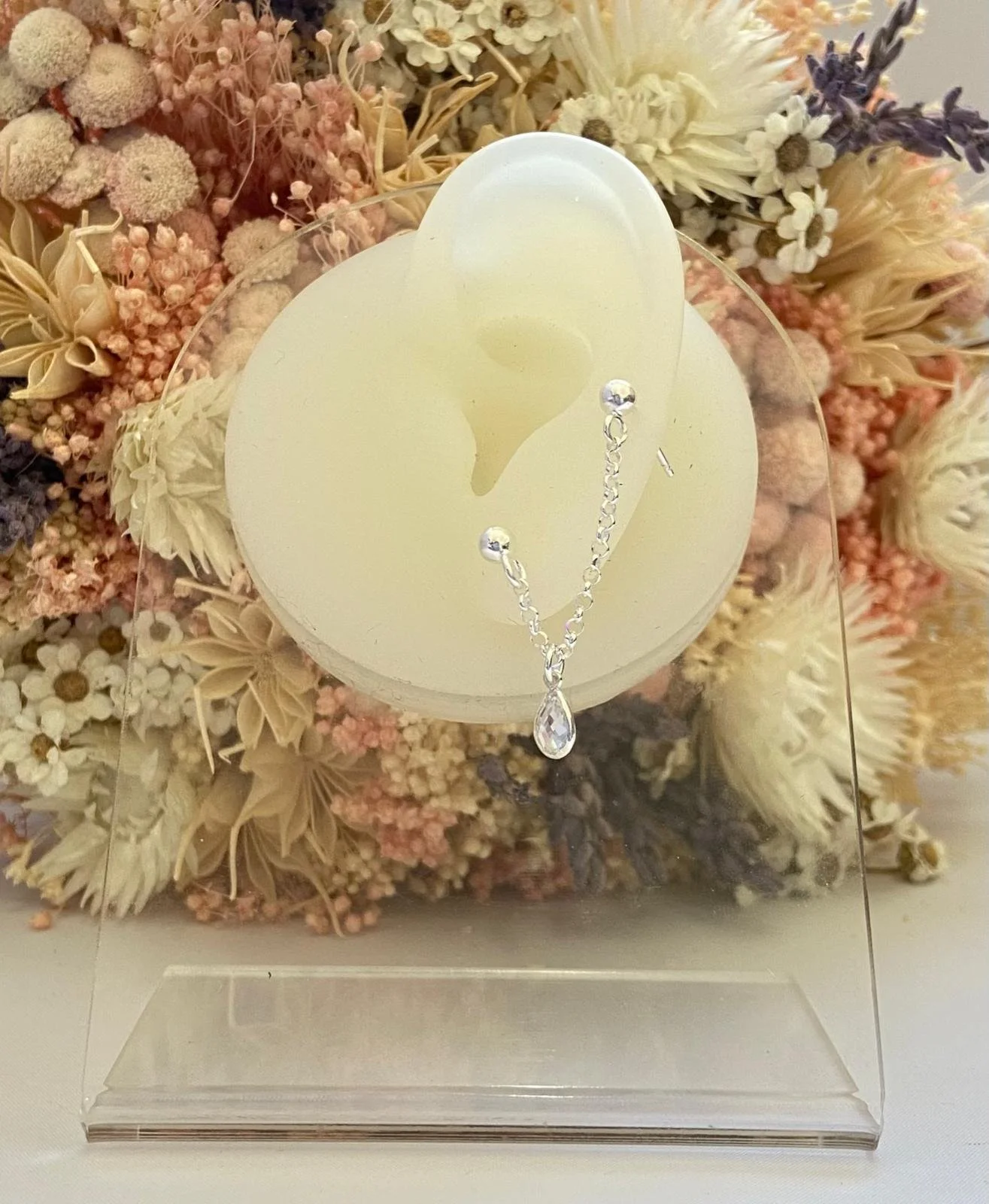 Pendiente doble circonita