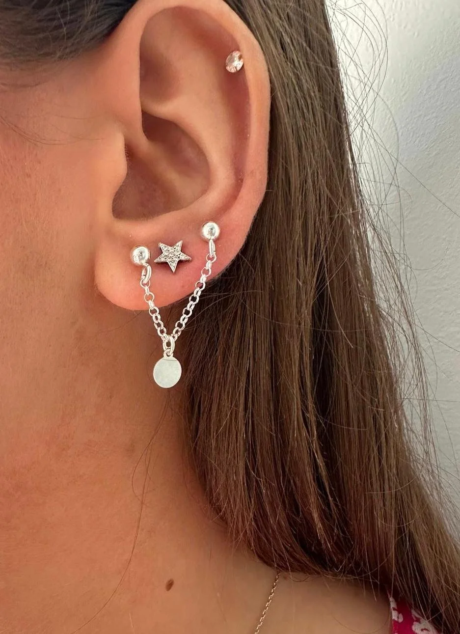 PENDIENTE DOBLE MONEDA