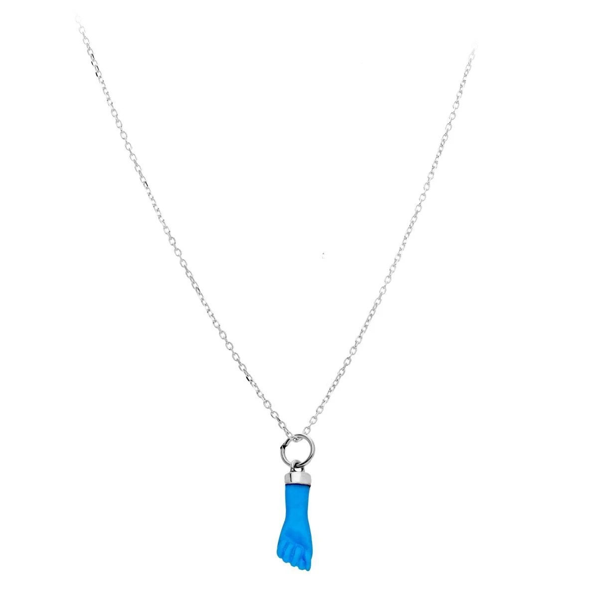 Collar manita turquesa