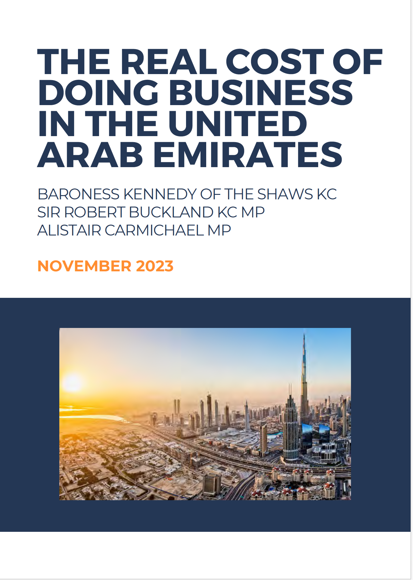Press Release: NEW REPORT BY BRITISH PARLIAMENTARIANS HIGHLIGHTS “THE REAL COST OF DOING BUSINESS IN THE UAE” 