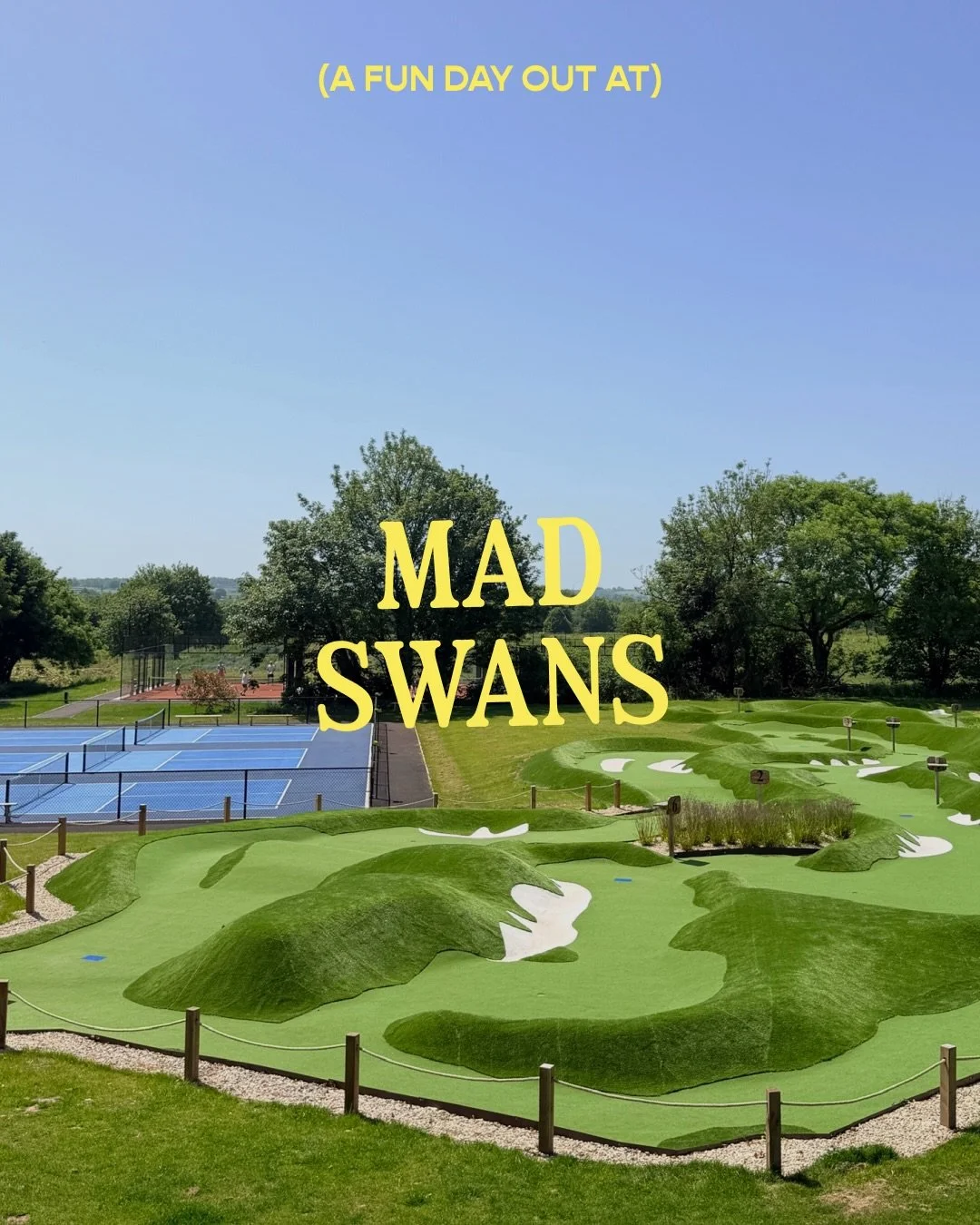 Such a fun day at @mad_swans ⛳ 

If you&rsquo;re looking for something fun to do near Bristol, Mad Swans is such a good one. Set on the old Farrington Gurney golf course, it&rsquo;s now a countryside hangout packed with activities.

Just 30 mins from