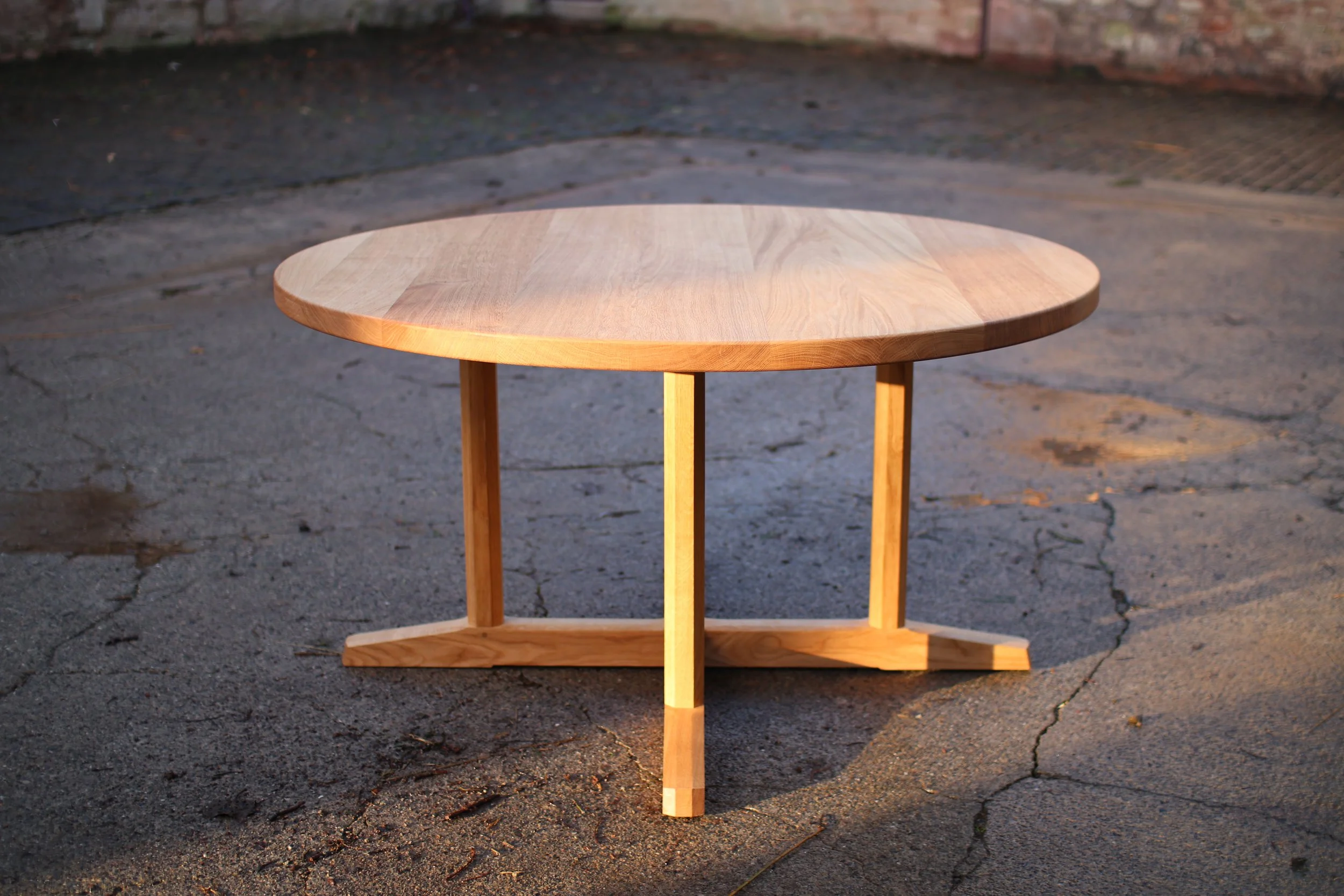 Gimson round dining table handmade uk grown timber.jpg