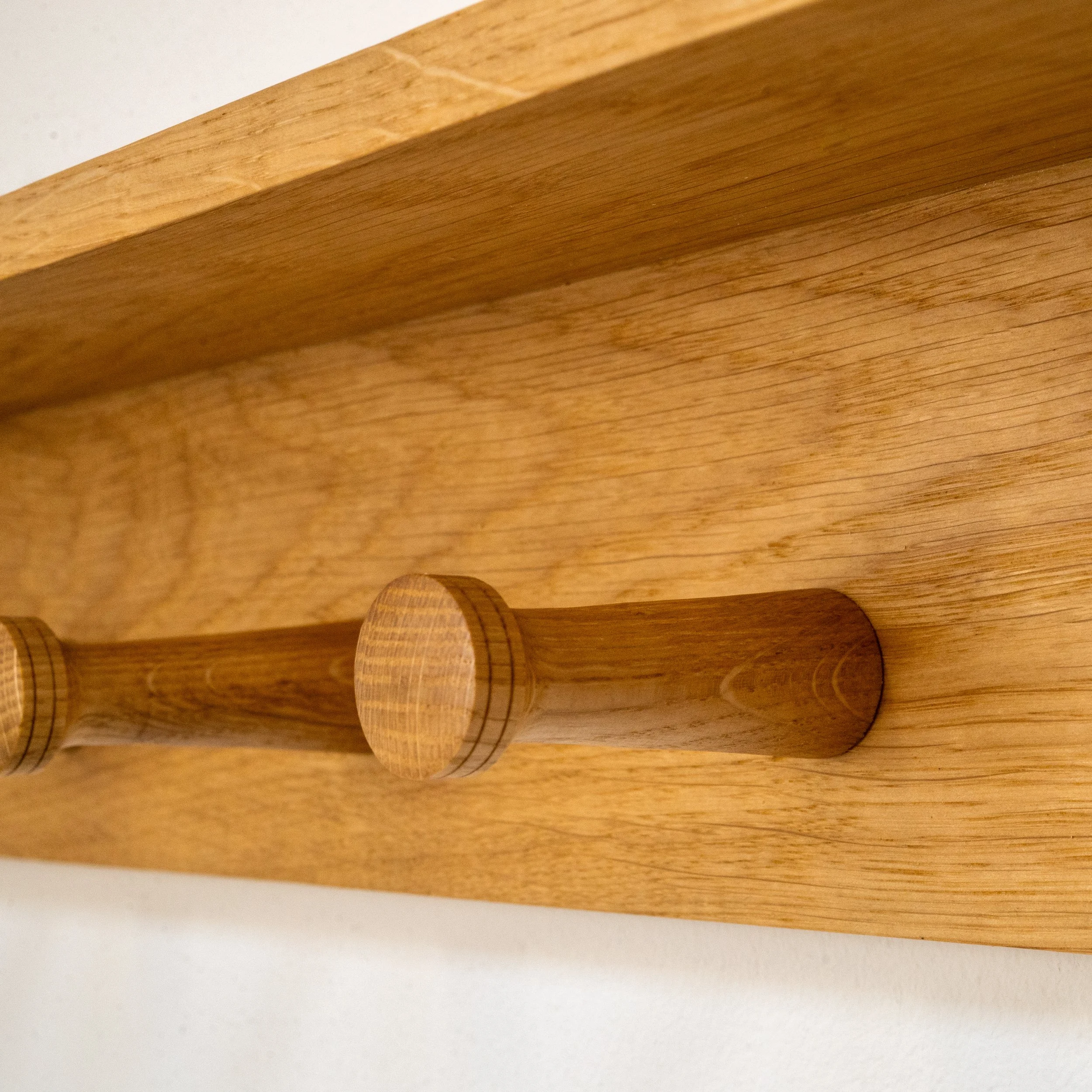 oak coat rack turned peg close up.jpg