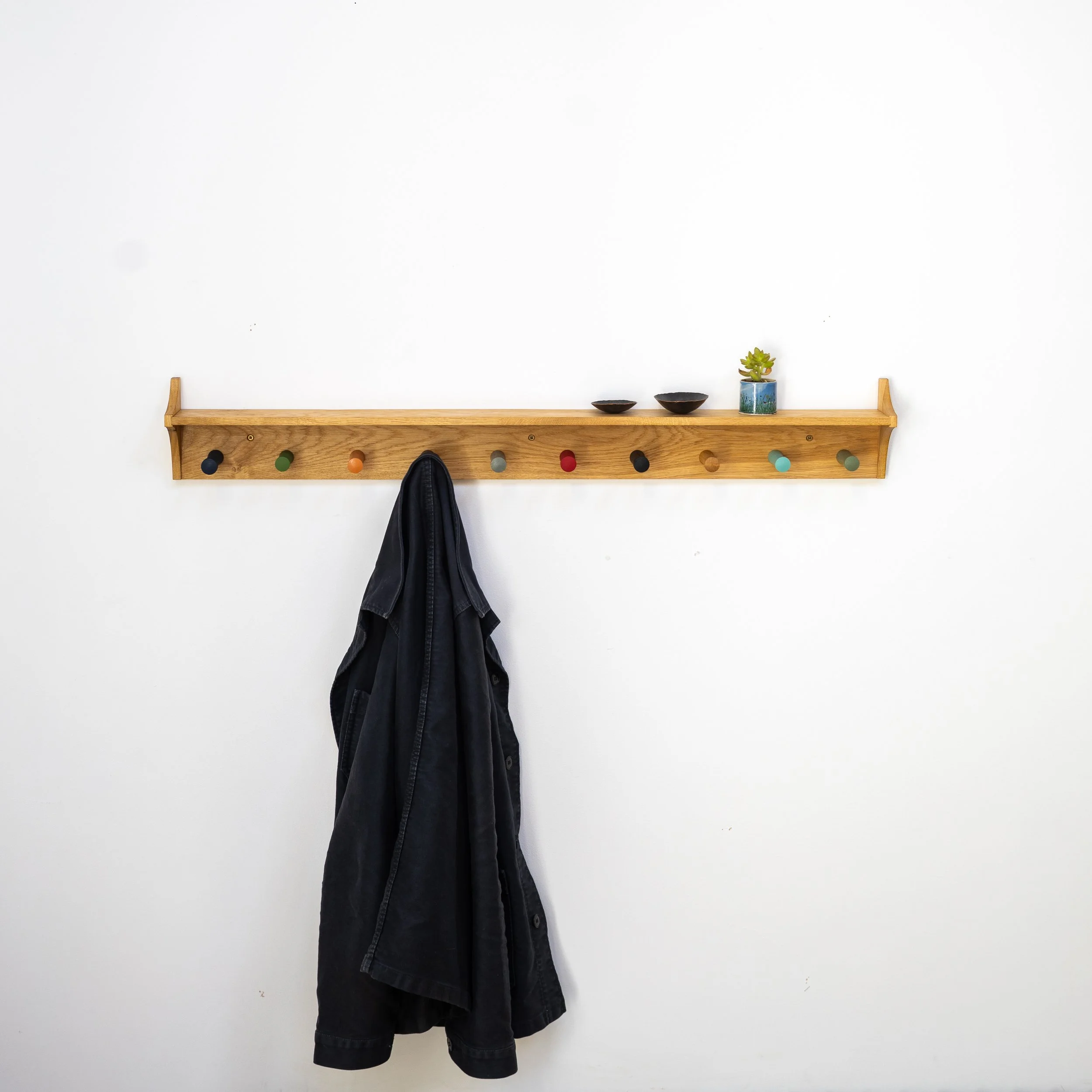 10 Long Coat Rack with rainbow hooks + jacket.jpg