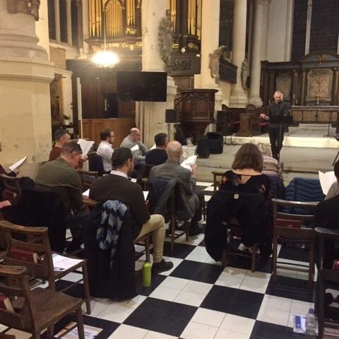 The pressure was definitely on at rehearsal this week as MD Richard took the choir through the initial stages of learning the vocal arrangement of Karl Jenkins piece Palladio aswell as honing Parry's mighty I Was Glad. Exciting times...