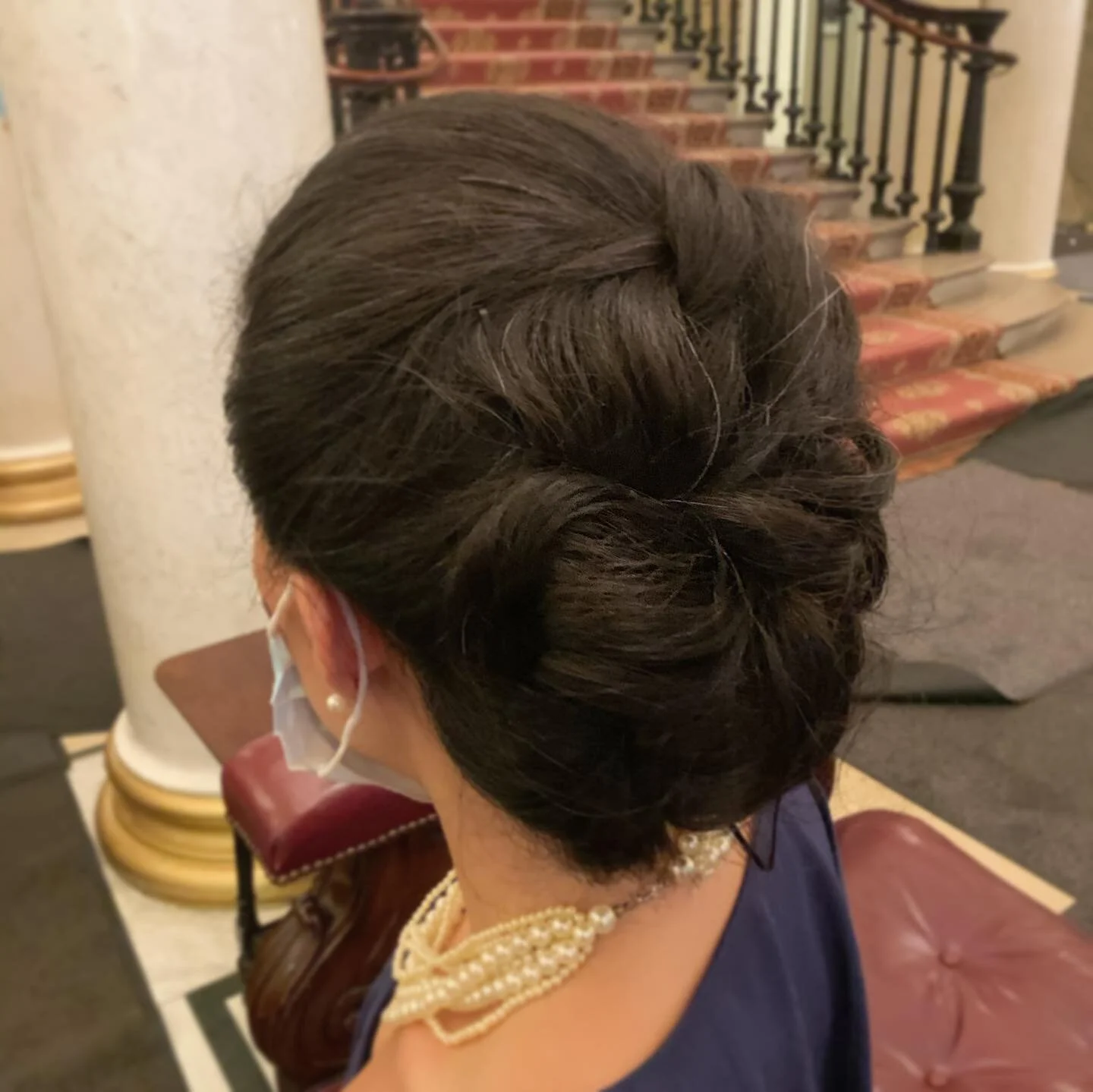 Twisted soft up do for this lovely lady! Hair by @thewinchestermakeupartist