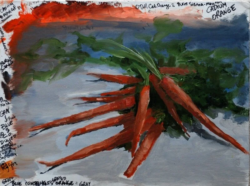 Carrots in Cadmium Orange from Helen_1999_12_16.JPG