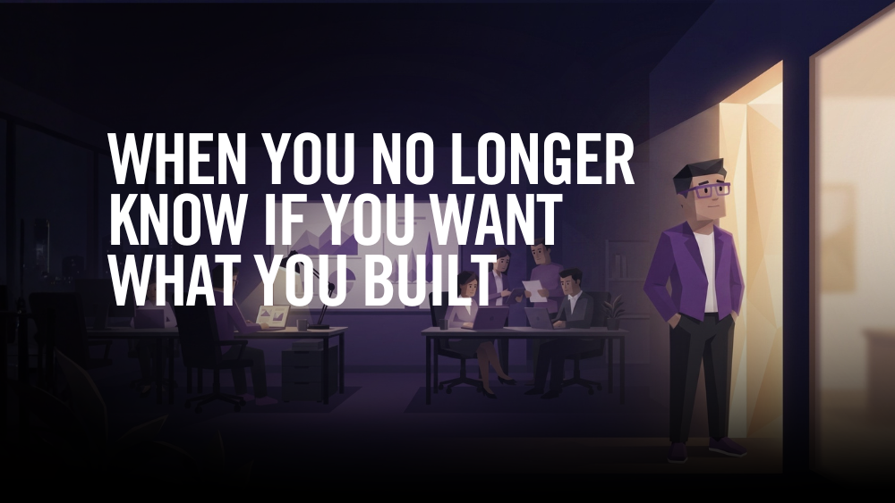 When You No Longer Know If You Want What You Built