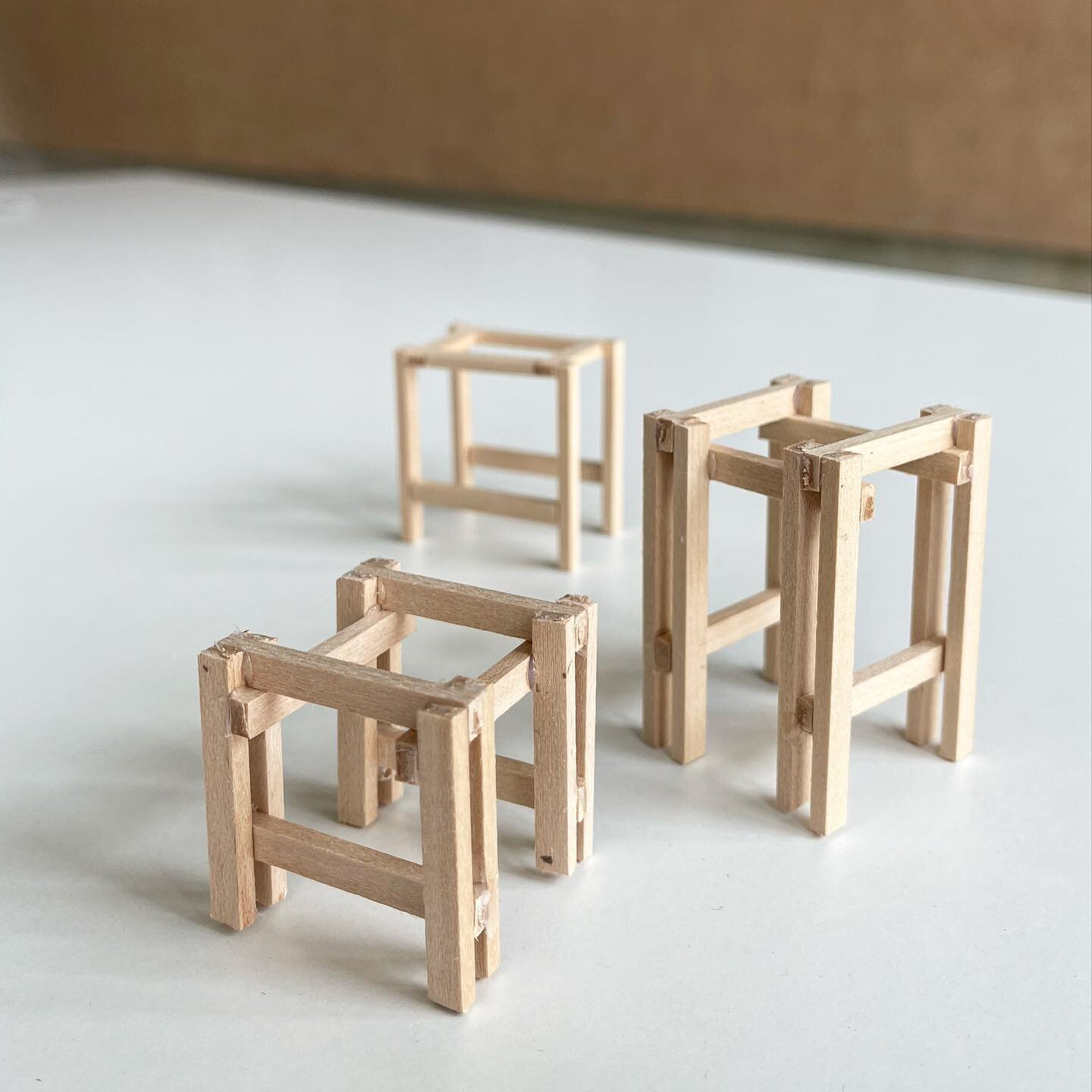 some of the model prototypes I&rsquo;ve created during the development of my stool concept within the Build It Yourself: Democratically course at Bauhaus Summer School!