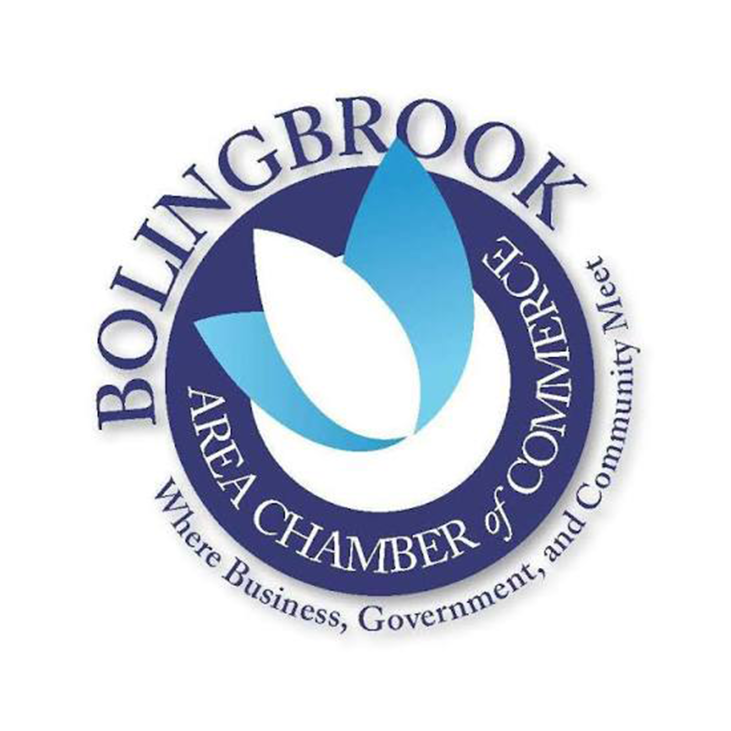 Logo of the Brooklyn Chamber of Commerce featuring a stylized blue and white sailboat inside a blue circle, with text encircling it.