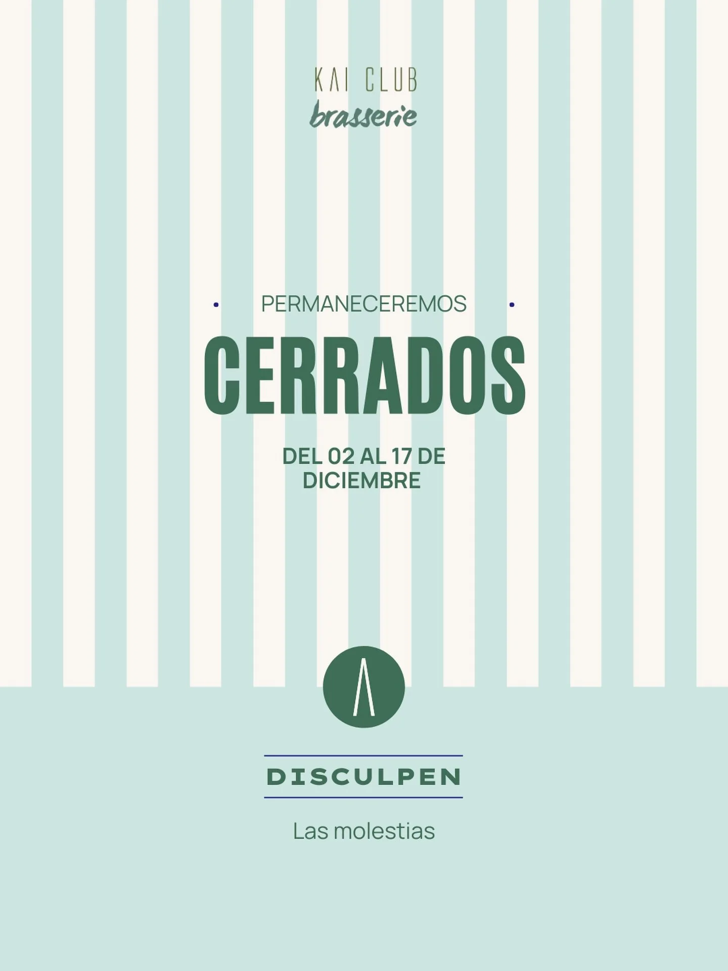 Cerramos desde hoy hasta el 17 de diciembre. Volvemos en nada, con energ&iacute;a renovada y listos para seguir tomando el sol&hellip; incluso en diciembre 🔥

#kaiclub #piscina #beachclub #patalavaca #grancanaria