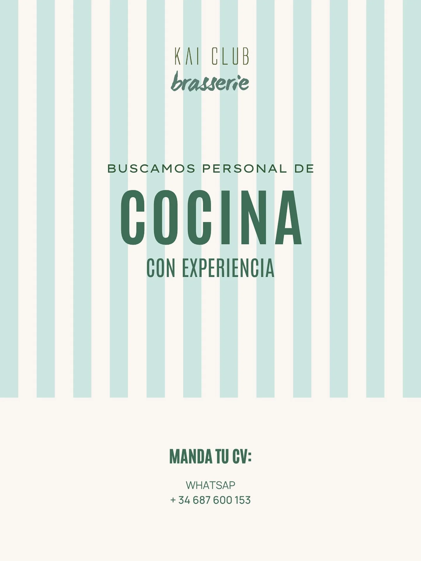 Buscamos cocineros/as con experiencia para nuestro equipo. &iquest;Te animas? 

Manda tu CV al +34 687 600 153.

#kaiclub #piscina #beachclub #patalavaca #grancanaria #canarias #summer #cocktails