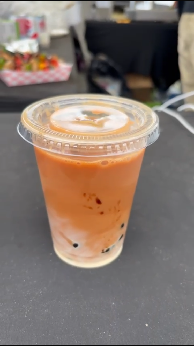 Bubble Milk Tea in see-through cup with lid