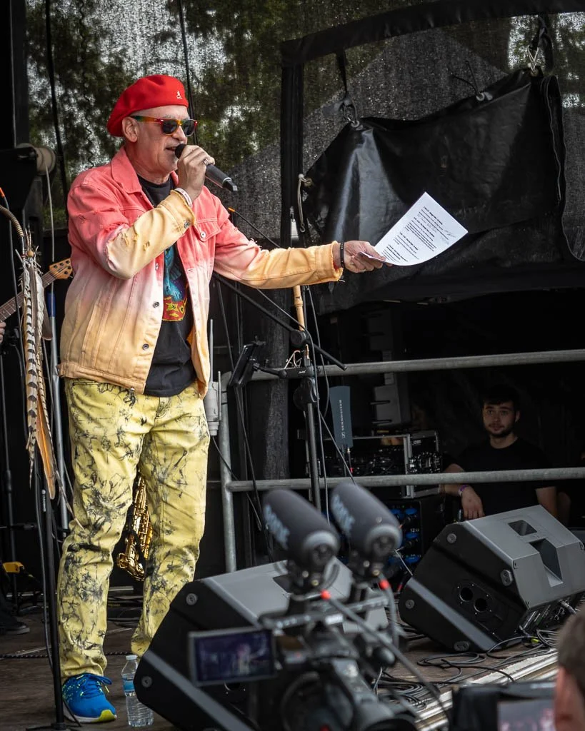 Darren Redick on stage at Wokingham Festival