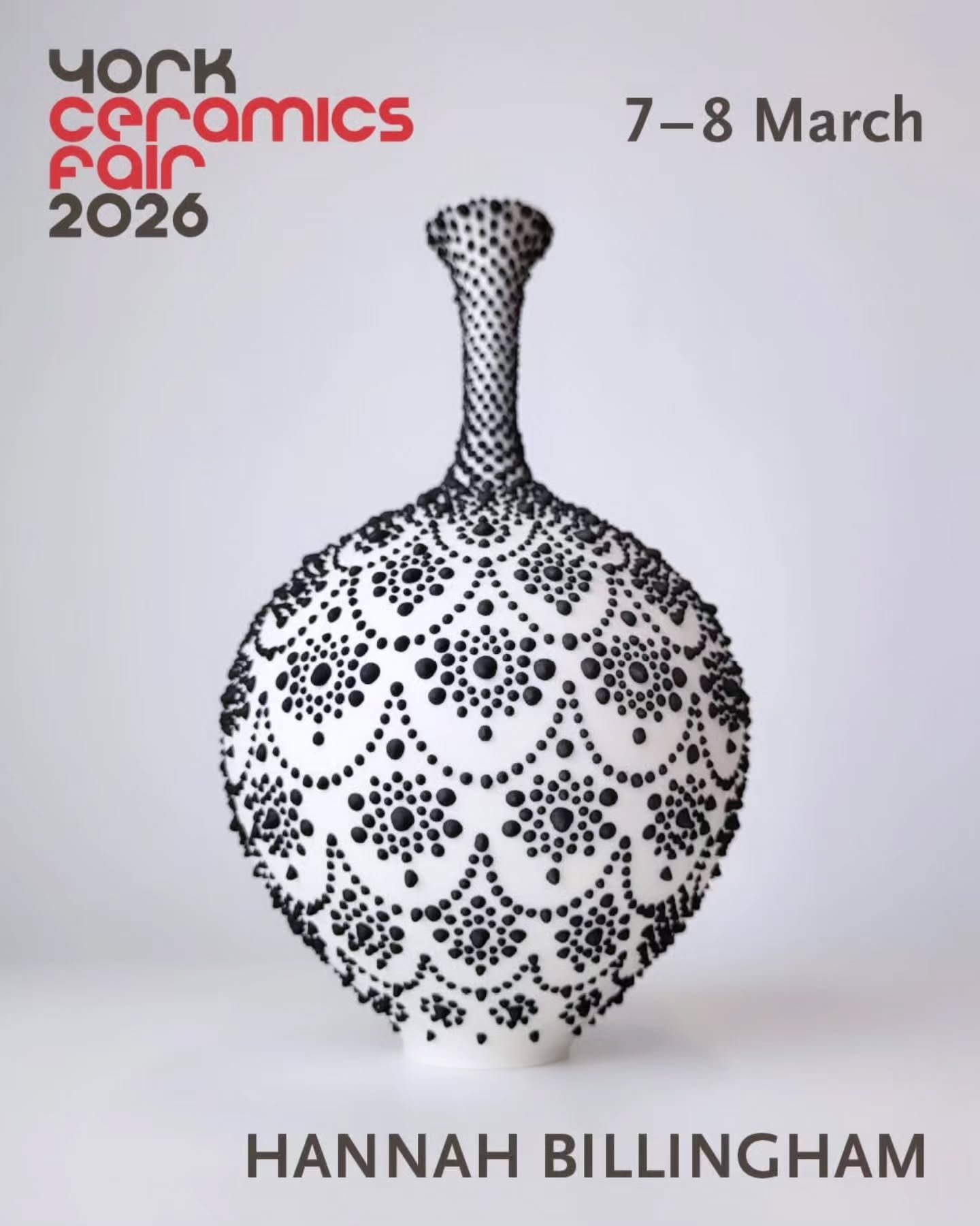 York Ceramics Fair 2026!!

I'll be exhibiting at York Ceramics Fair, York Racecourse 7th &amp; 8th March. Hope to see you there!

Tickets are available to purchase, I've sent out a newsletter with a link, and I'll also share a link on my story.

~
#y