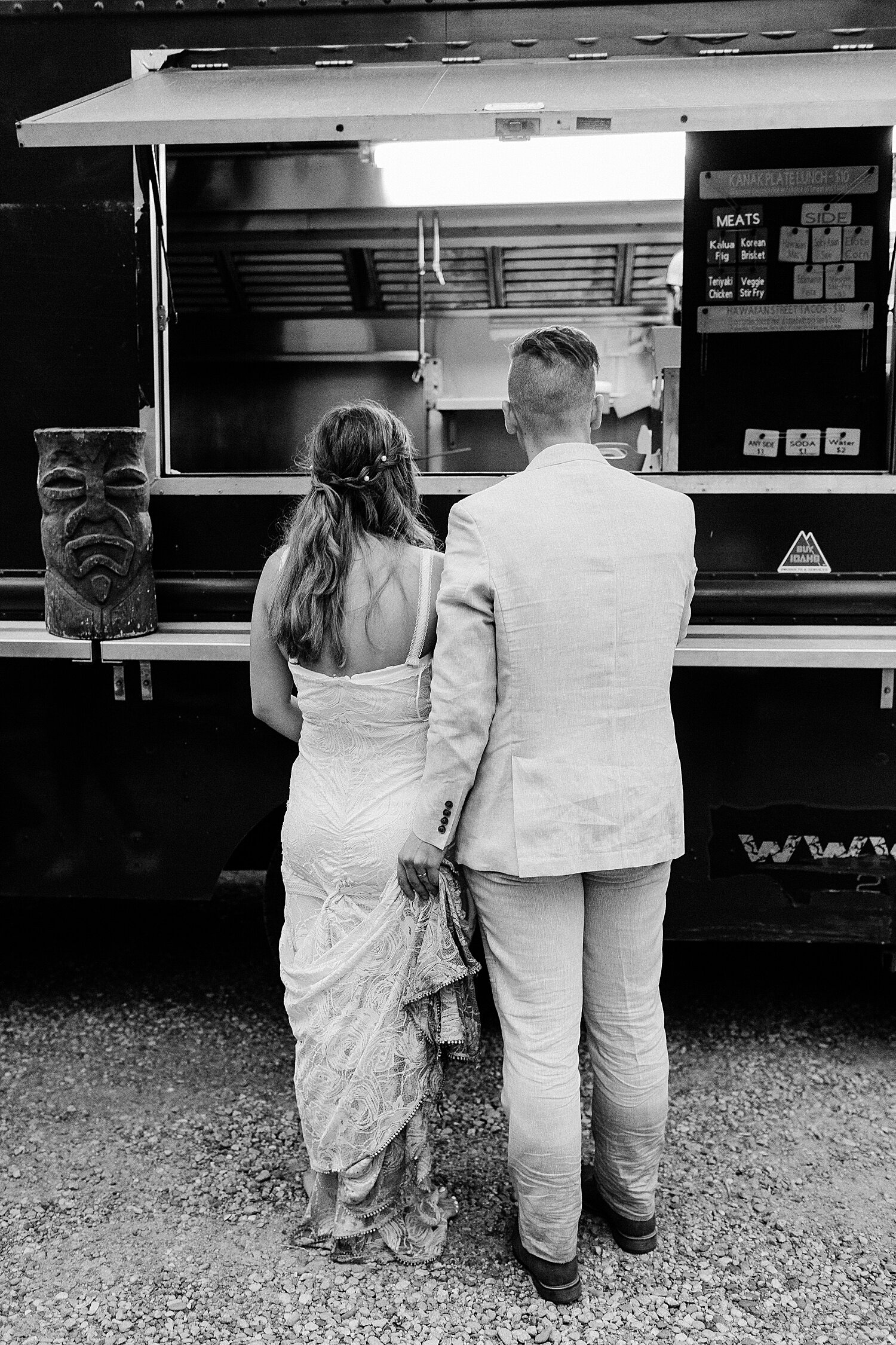 Food truck at a wedding
