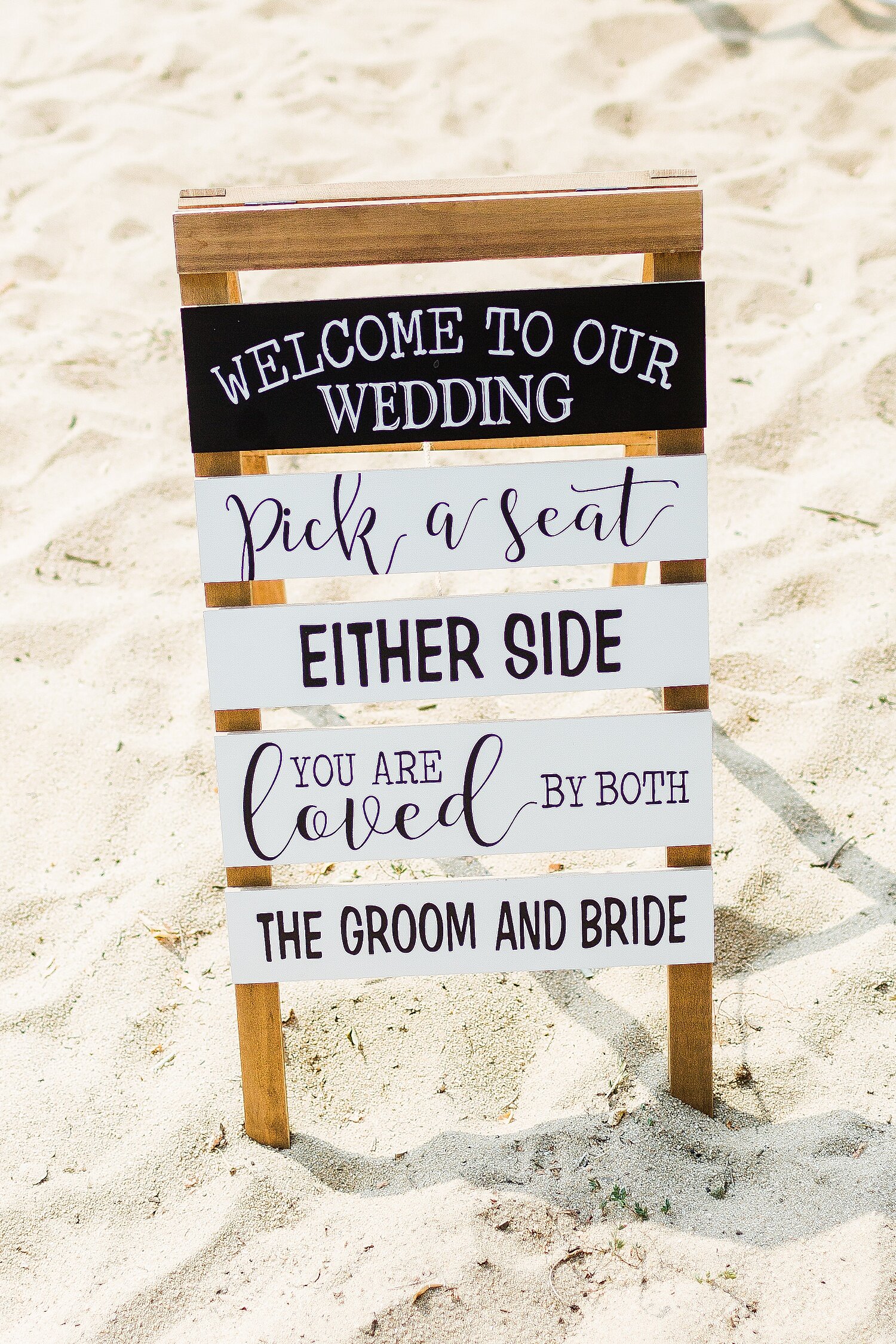 Pick a seat not a sign wedding sign