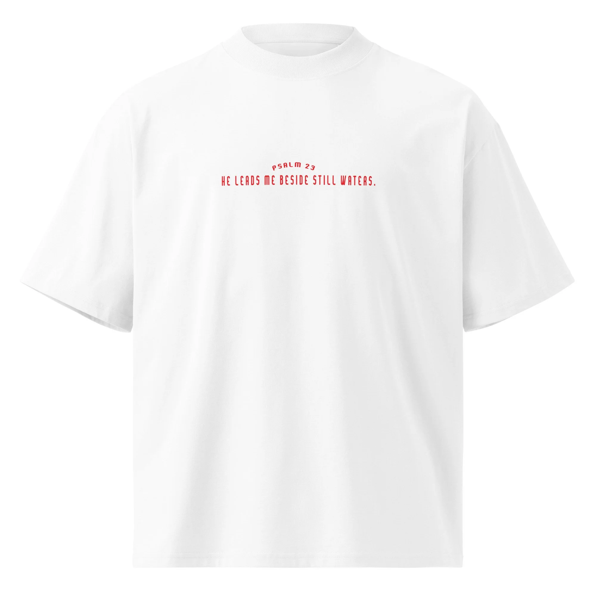 Unisex organic oversized high neck t-shirt