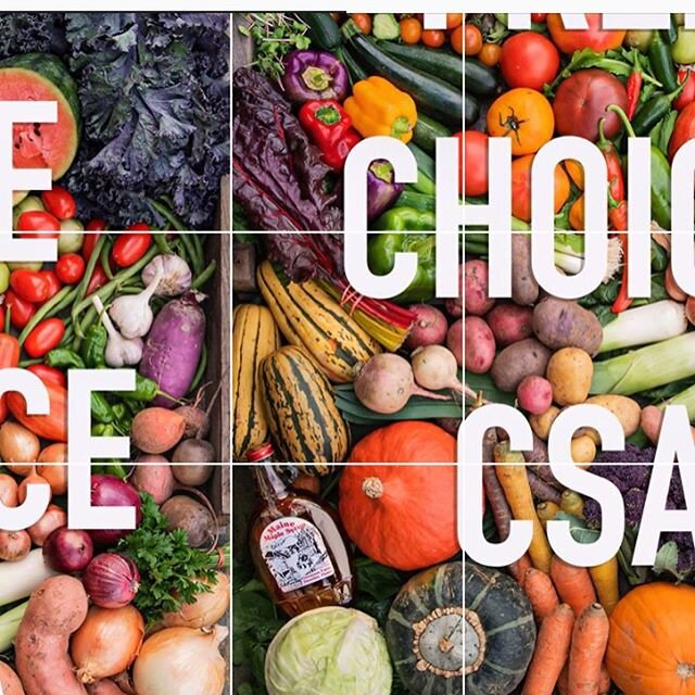 Yesterday was national #csaday!  Buying a free choice CSA share from one (or more!) of our vendors @goransonfarm @morningdewfarmmaine helps support spring planting AND saves you money when you shop