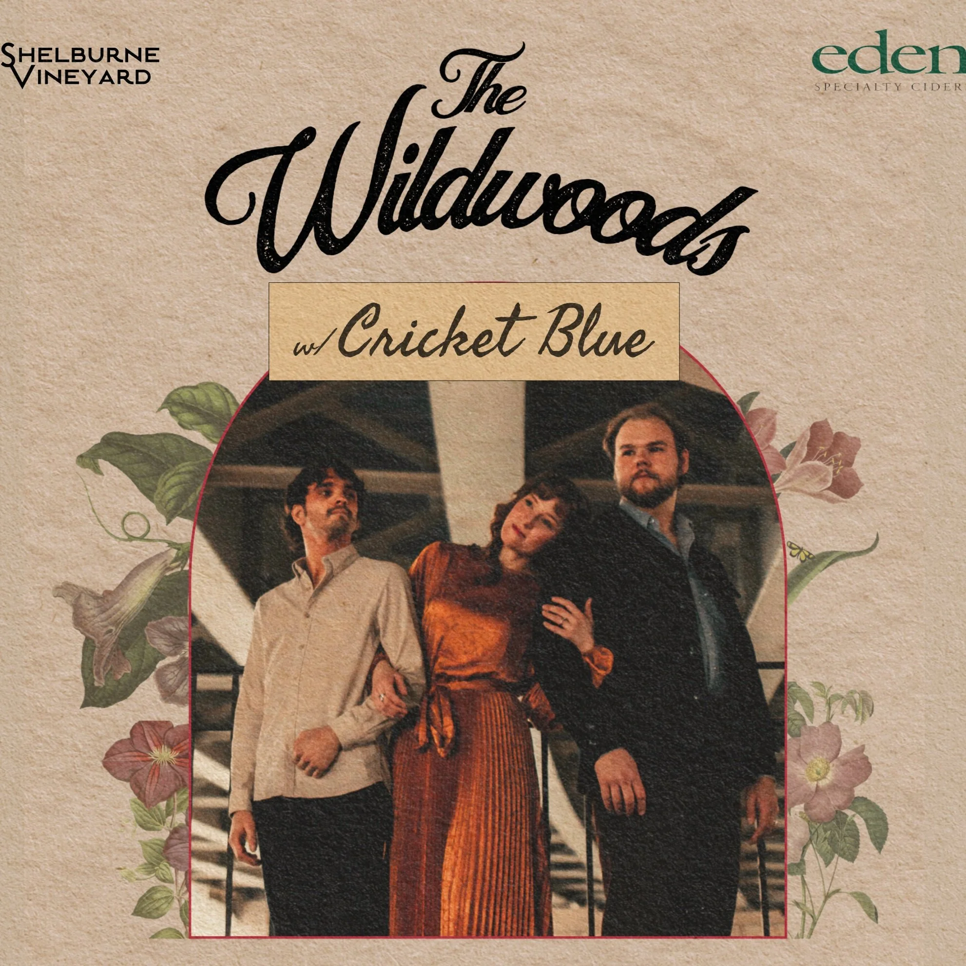 In Burlington @ Light Club Lamp Shop: The Wildwoods w/ Cricket Blue Ft. a Wine &amp; Cider Takeover from Shelburne Vineyard &amp; Eden Ciders