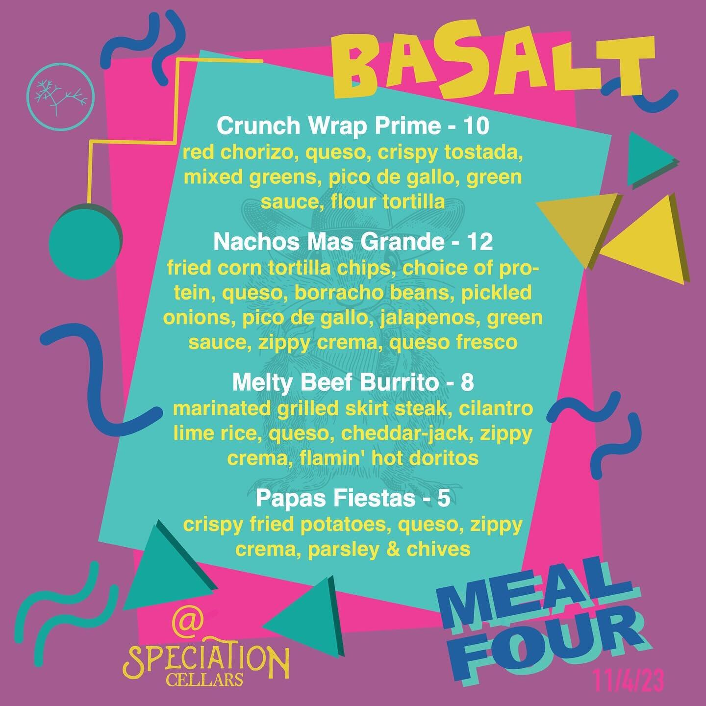 this Saturday IT IS YOU FOR WHOM THE BELL TOLLS 🔔 
Will thee feel the earth move as you bite into the cheesy, melty, crunchy, tex-mexy taste of Meal Four? 

#bell #taco #latenight #speciationartisanales #letseat #uptowngr #eatgr #eastowngr #wealthys