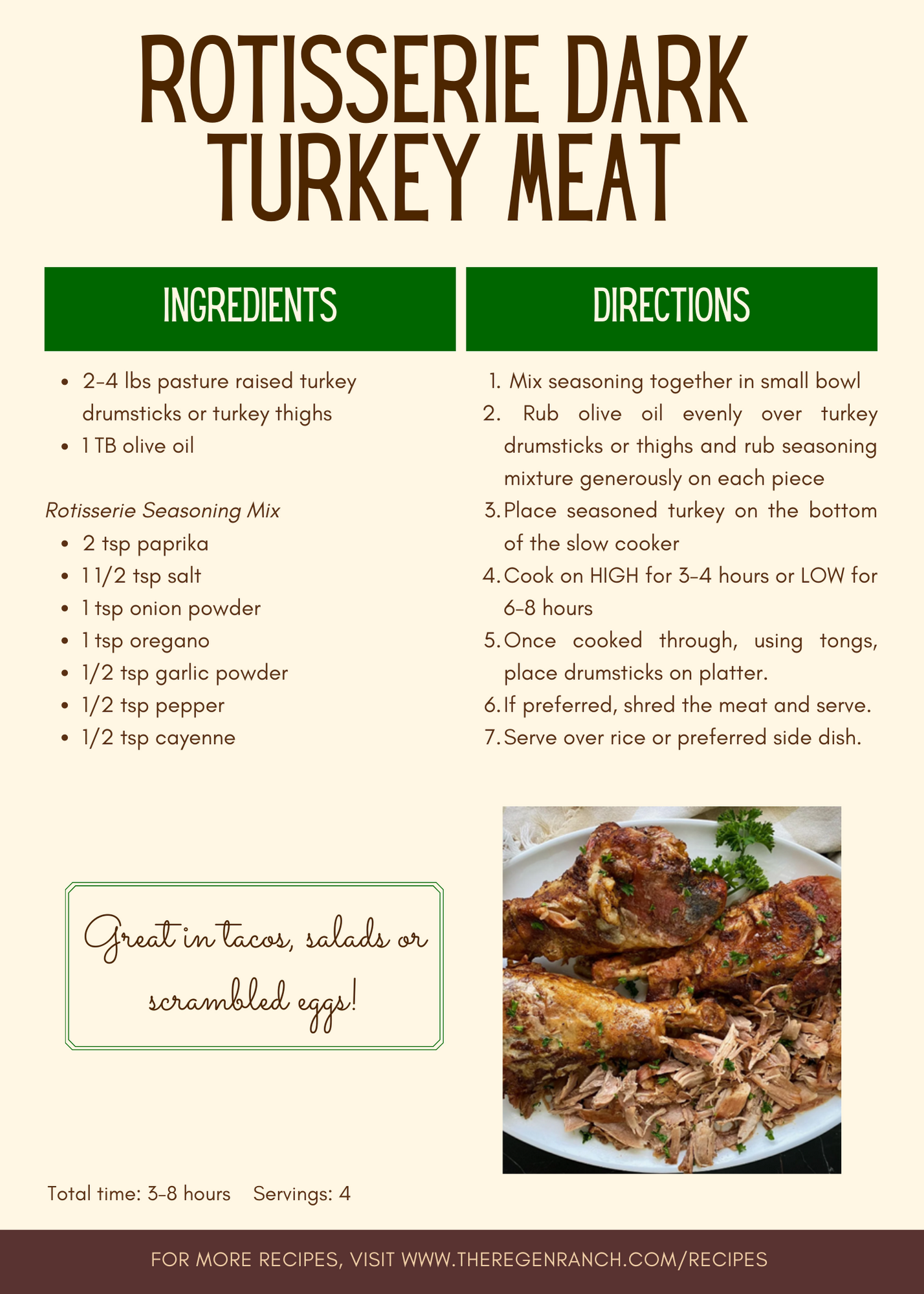 Rotisserie Dark Turkey Meat — the regen ranch