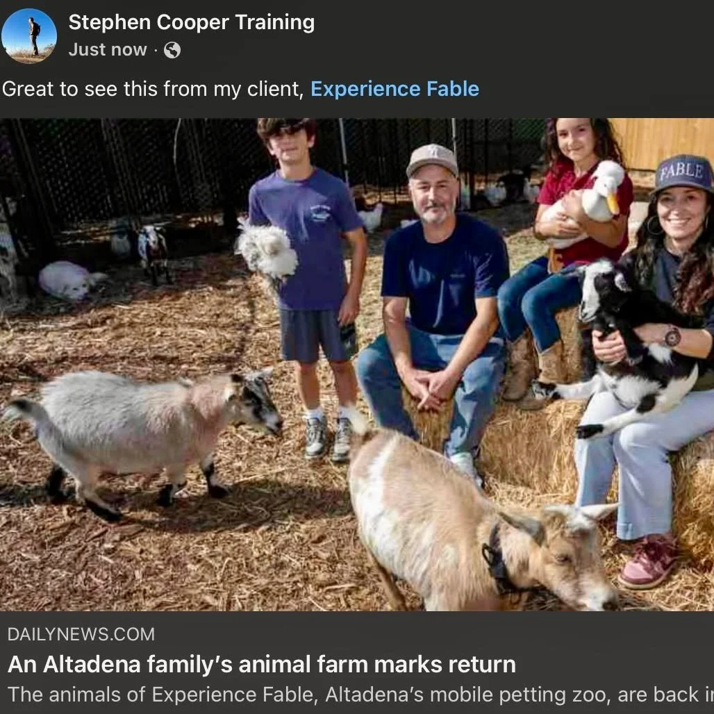 Great to see my client Mia from @experiencefable, https://www.dailynews.com/2025/10/23/an-altadena-familys-animal-farm-marks-return/