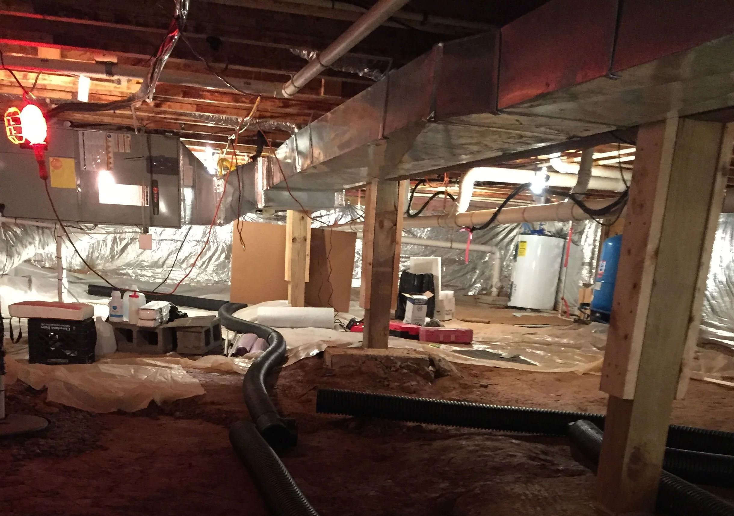 Crawl Space Prior to Radon Mitigation