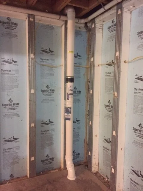 Suction Point Piping in Unfinished Area