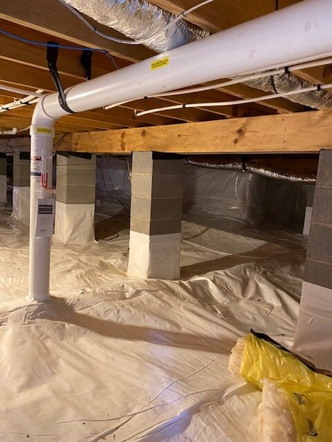 Conditioned Crawlspace Suction Point Piping