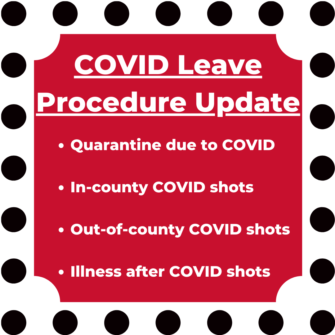 COVID Leave Procedures Update