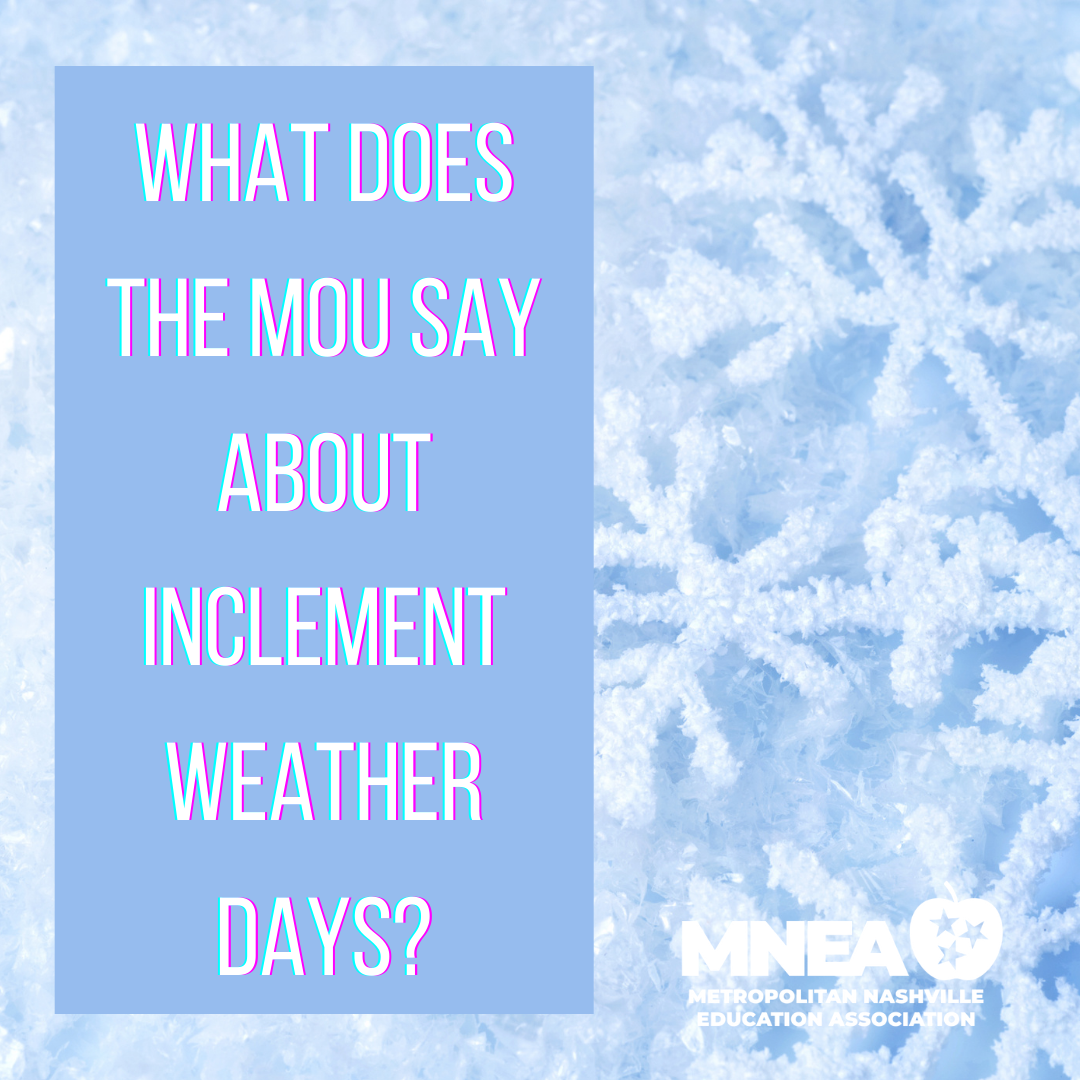 INCLEMENT WEATHER DAYS