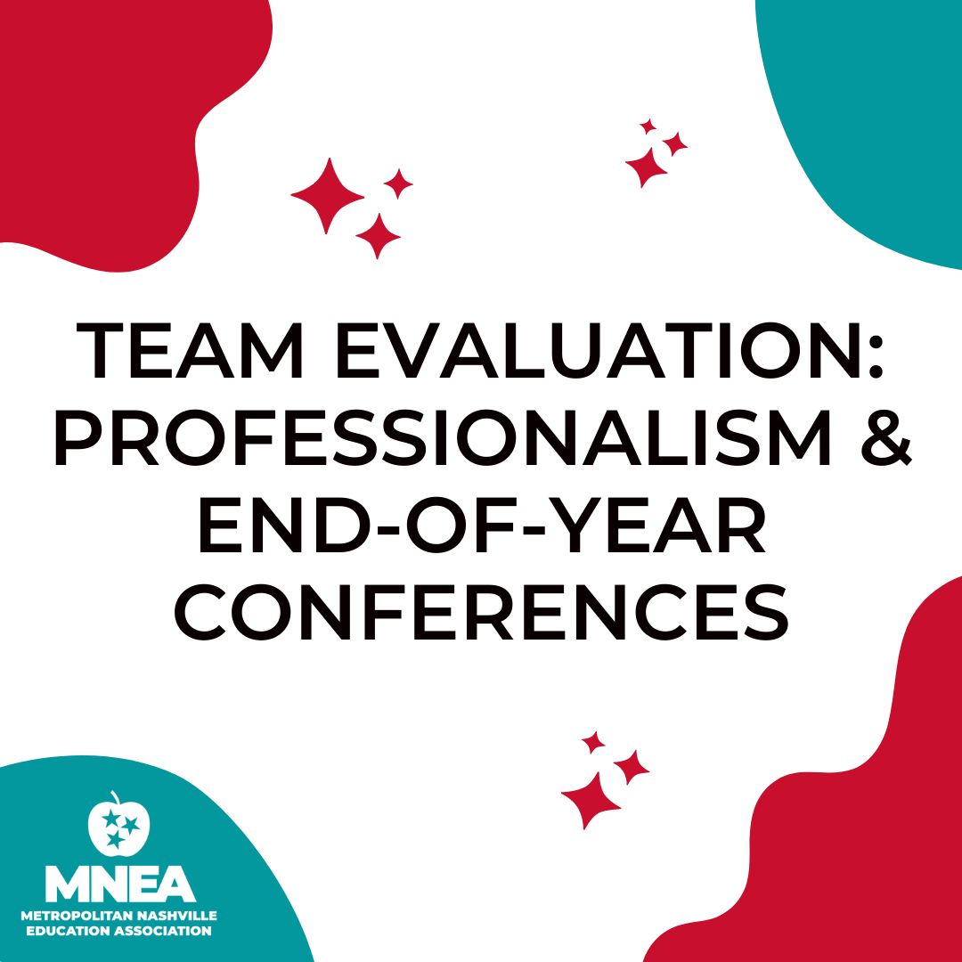 TEAM Evaluation: Professionalism &amp; End-of-Year Conferences