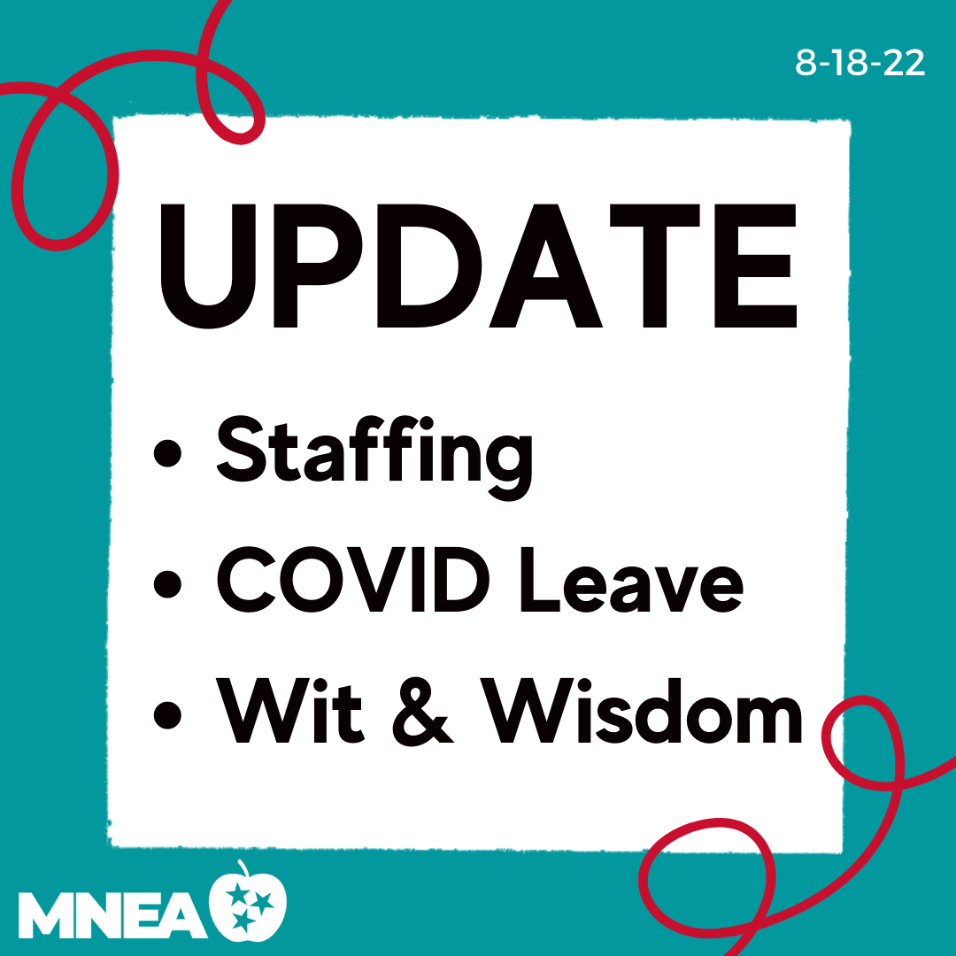 UPDATE: Staffing, COVID Leave, and Wit &amp; Wisdom