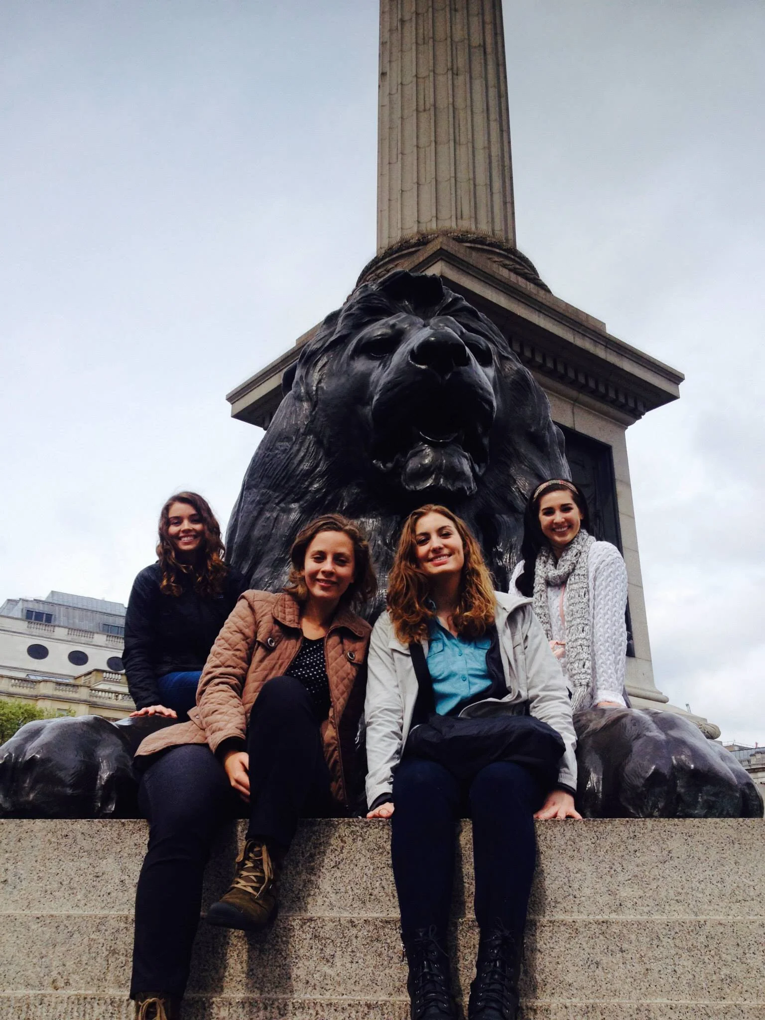 My first day in the UK, Trafalgar Square, June 2015. I’m second from the left, sitting with some lovely women whose names I no longer remember.