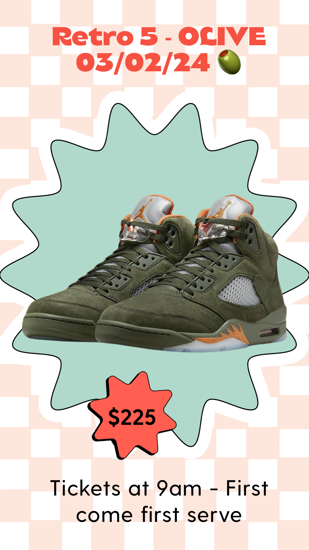 Retro 5 - Olive 