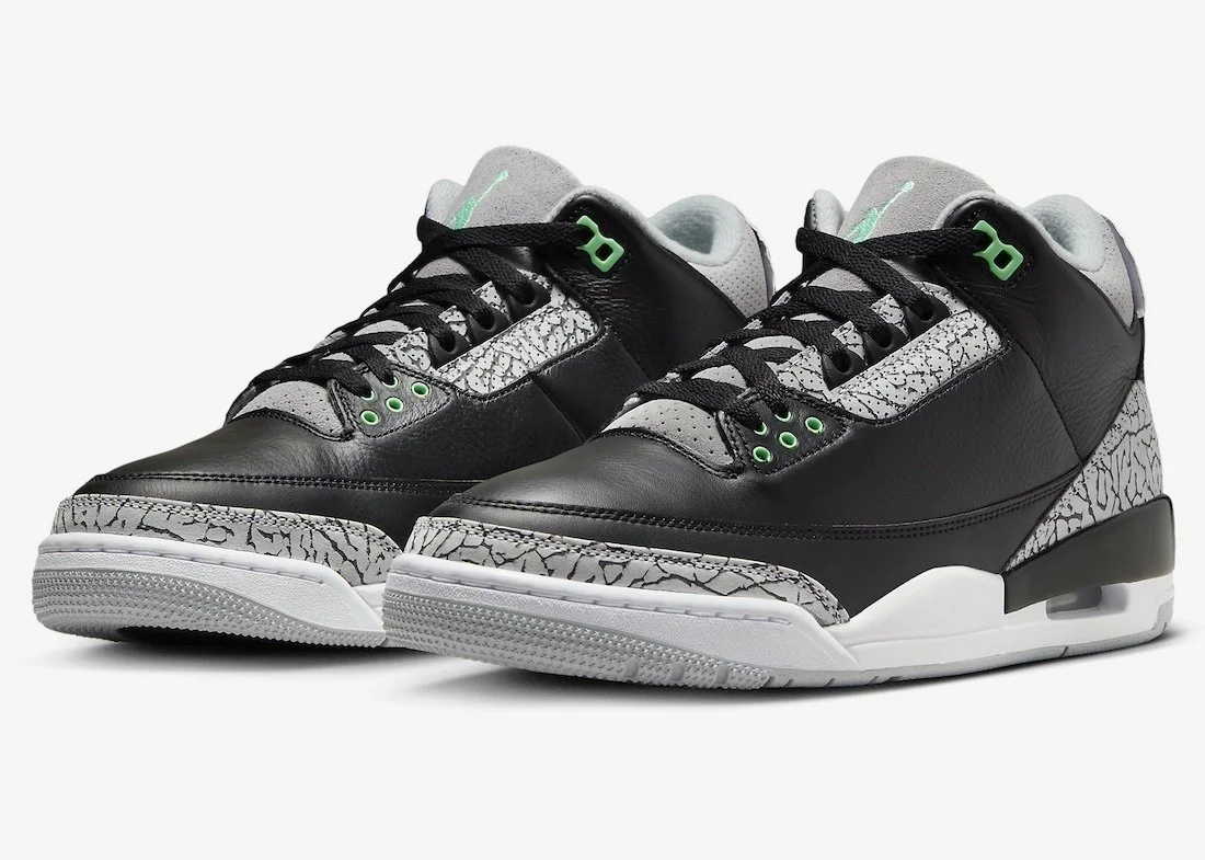 Air Jordan 3 "GREEN GLOW" $150-200