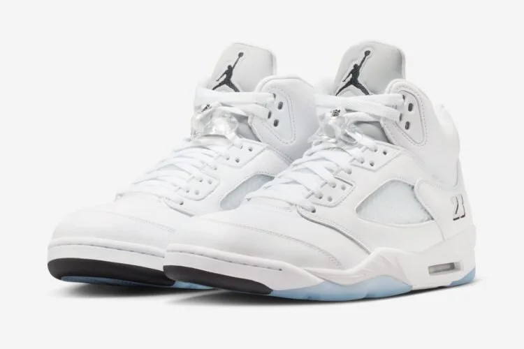 RETRO 5's  "White Metallic" $165-215"  4/25/26