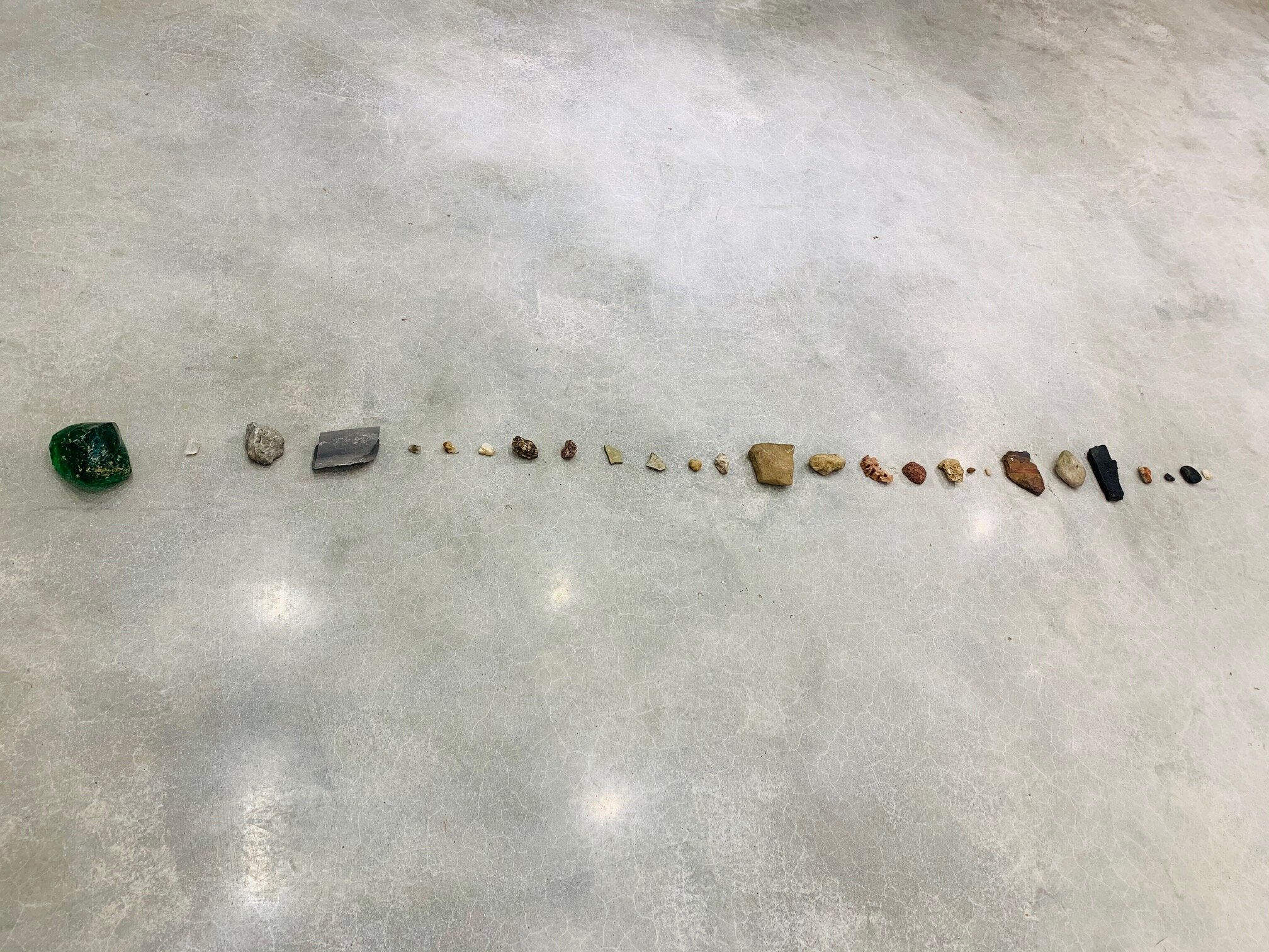  Dylan Pew (American, b. 1995)  rock collection,  2021 Gifted rocks dimensions variable Courtesy the artist 