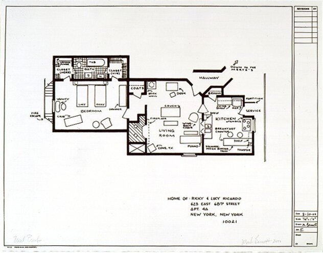   Mark Bennett  (American, b. 1956)  Home of Lucy and Ricky Ricardo , 2000 Lithograph on Coventry paper, edition of 20 17.5 x 22.5 inches Courtesy and copyright the artist 