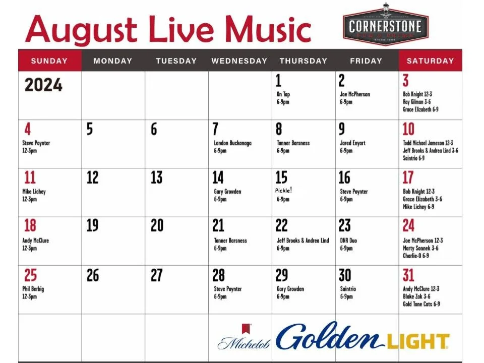 Live Music All of August!