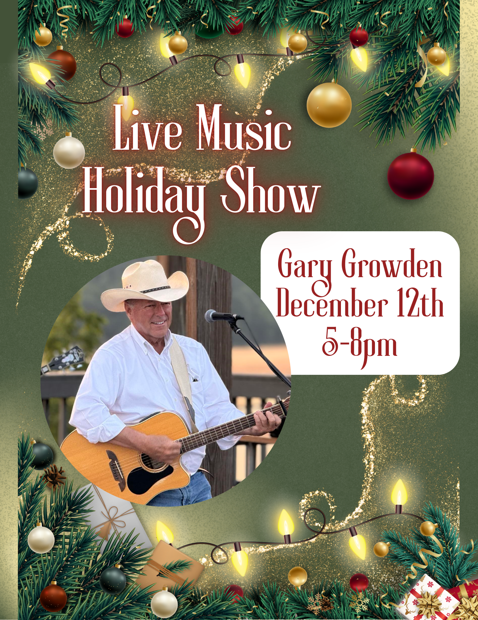 Live Music Holiday Show- Gary Growden
