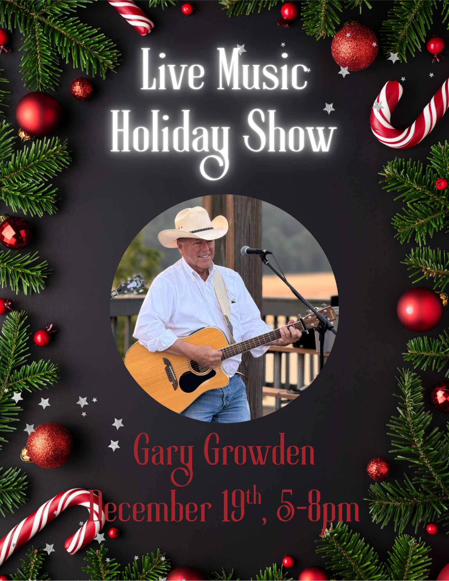 LIVE MUSIC HOLIDAY SHOW- Gary Growden