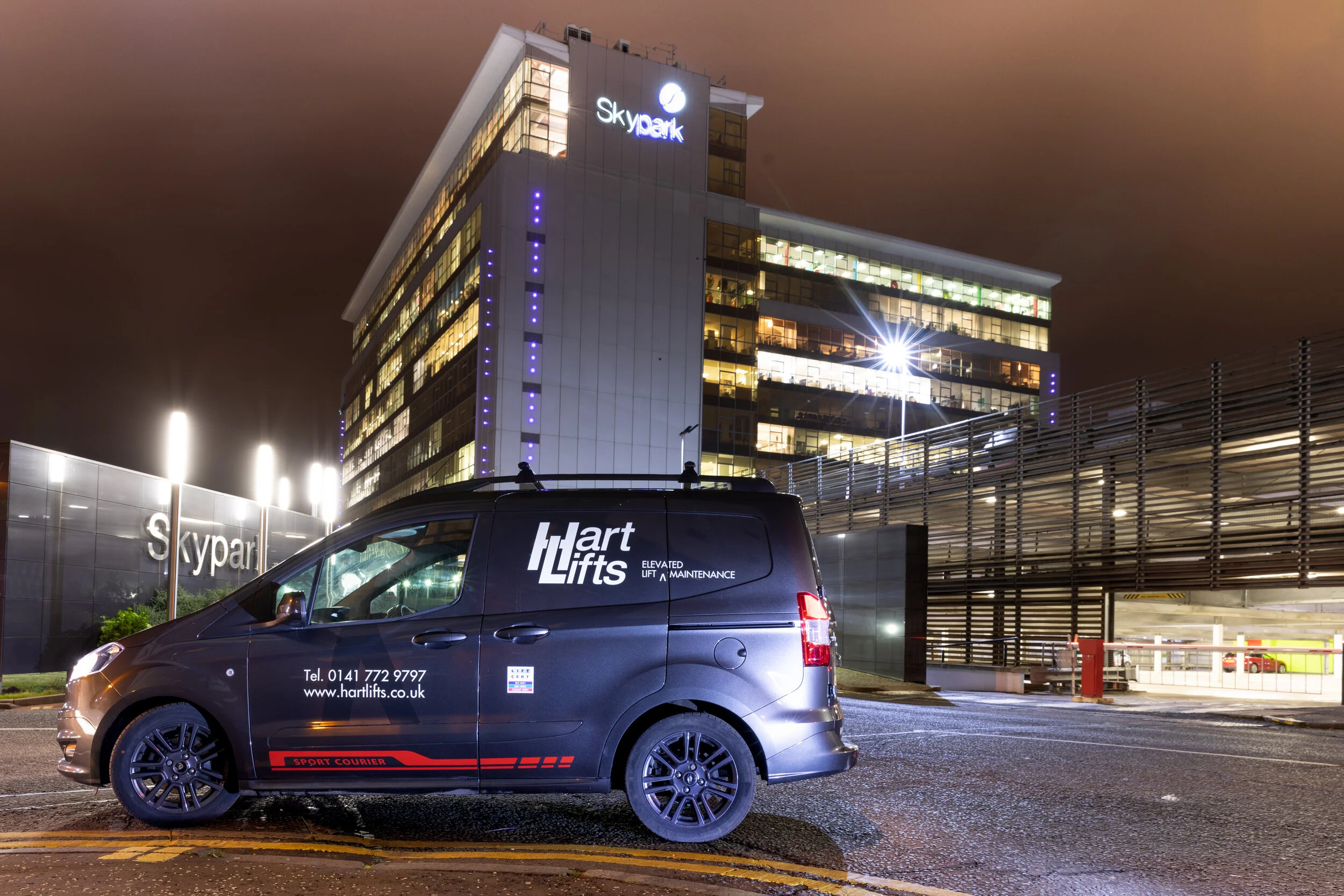Skypark Glasgow — Hart Lifts Lift Maintenance Lift Engineers Lift