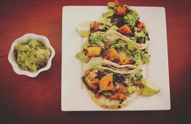 Butternut Squash Lentil Tacos  
