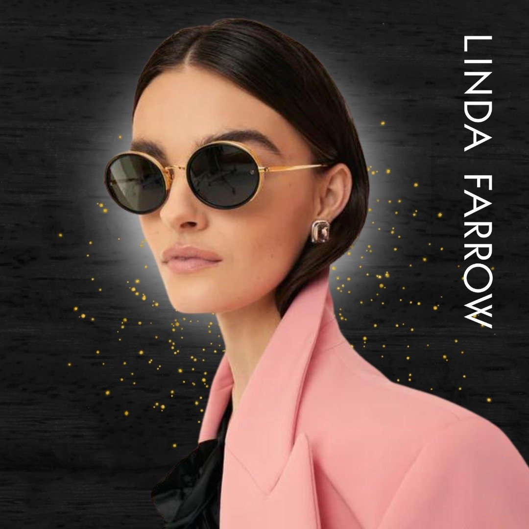 These oval sunglasses from the LINDA FARROW collection combine a yellow gold plated rim with meticulously etched brows for an eye catching finish. Balanced with a sleek tapered temples and fitted with grey ZEISS technology sunglass lenses for optimum