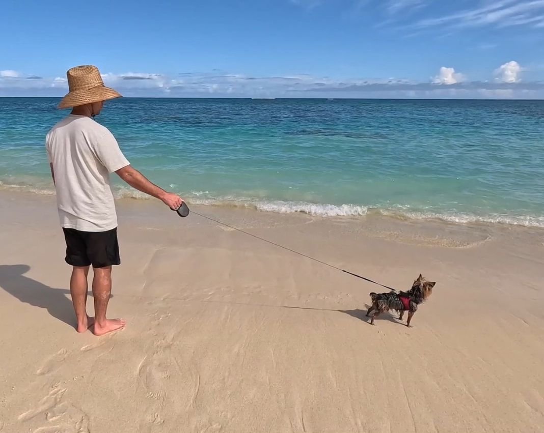 Spencer beachin in Hawaii