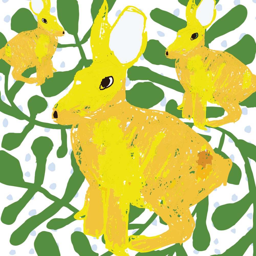 Rabbits and Green Pink Love Studio.jpg